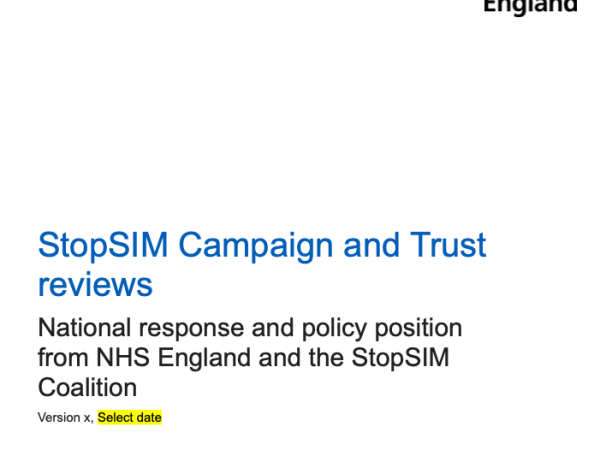 Draft StopSIM NHSE&nbsp;Policy